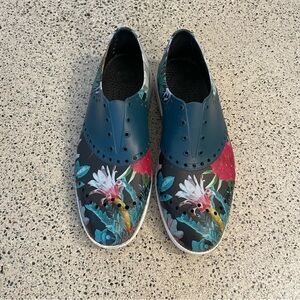 Floral Athletic Shoes - Multicolor